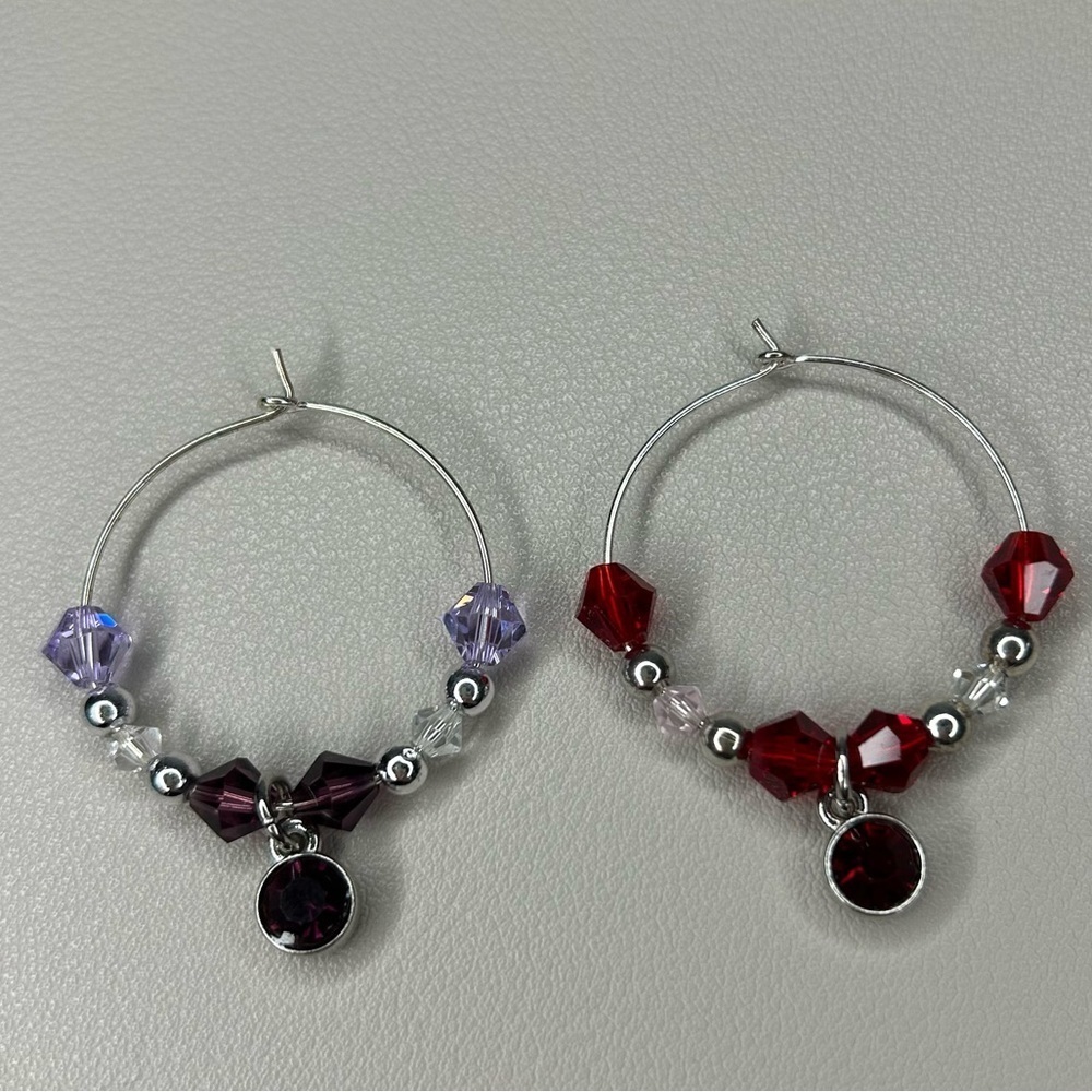 Handmade Gem Wine Charms